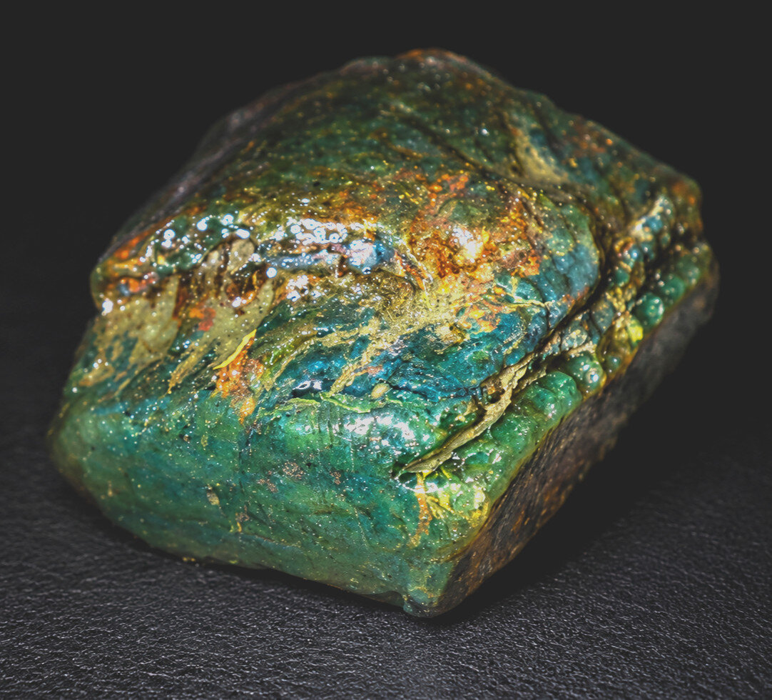 Natural Dominican Translucent Cognac Green Amber Rough Specimen 61mm 73.3g